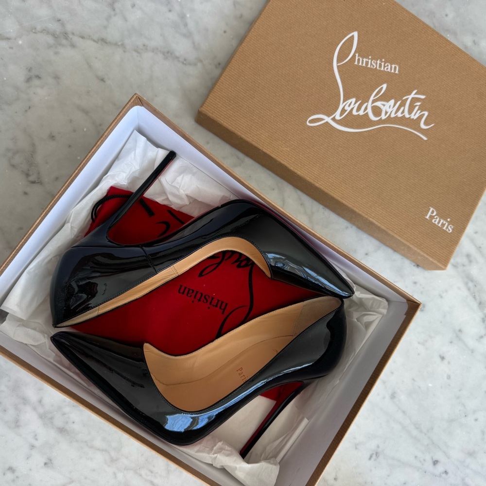 Christian Louboutin So Kate 120mm patent leather pumps